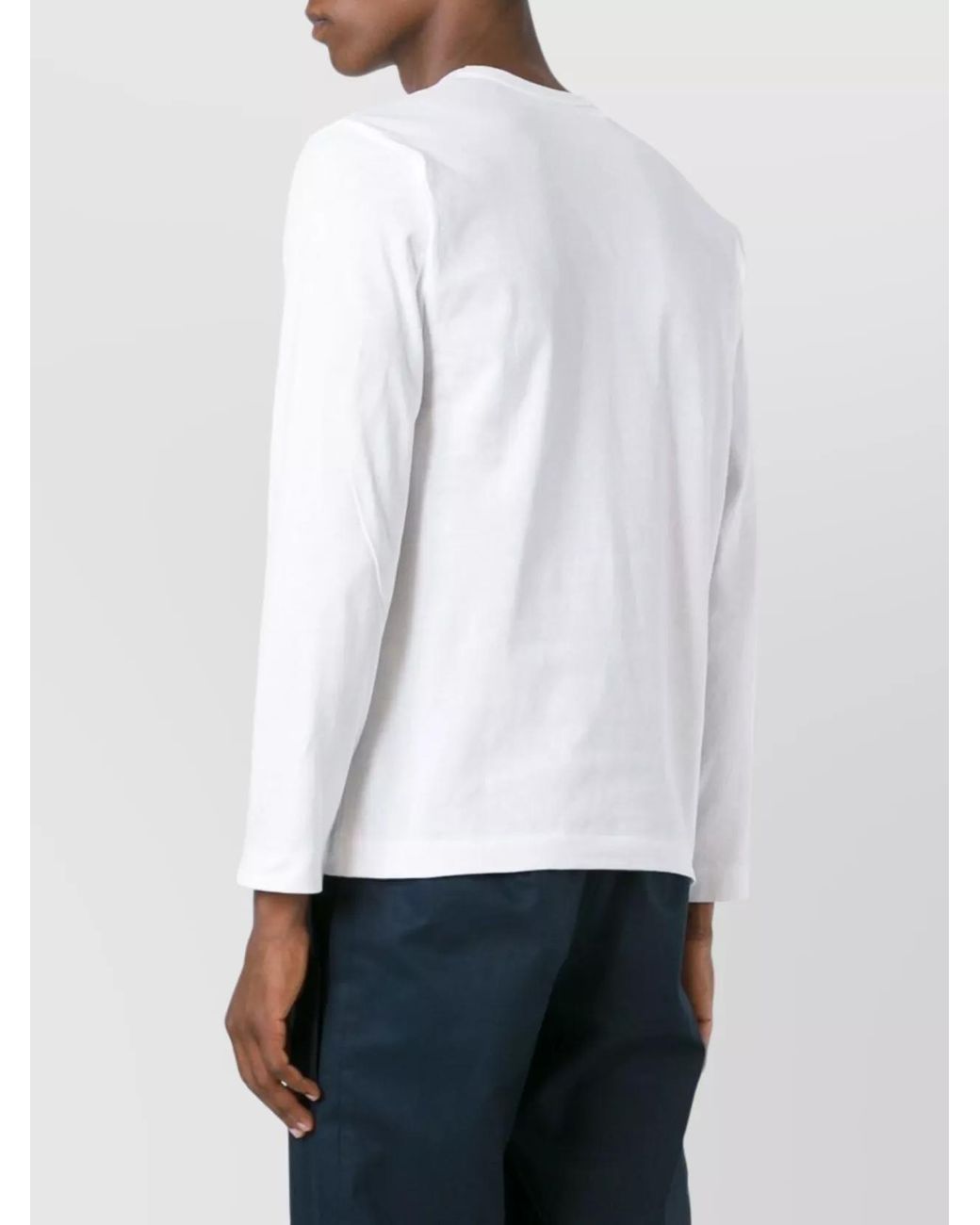 Comme des Garçons White Cotton Long-Sleeve T-Shirt for men