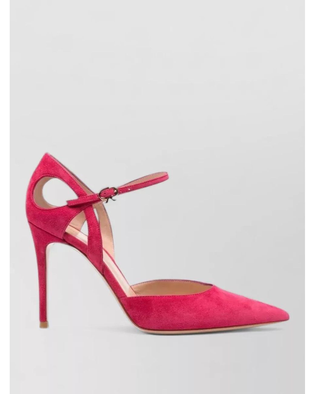 Gianvito Rossi Pink Suede Leather Pumps
