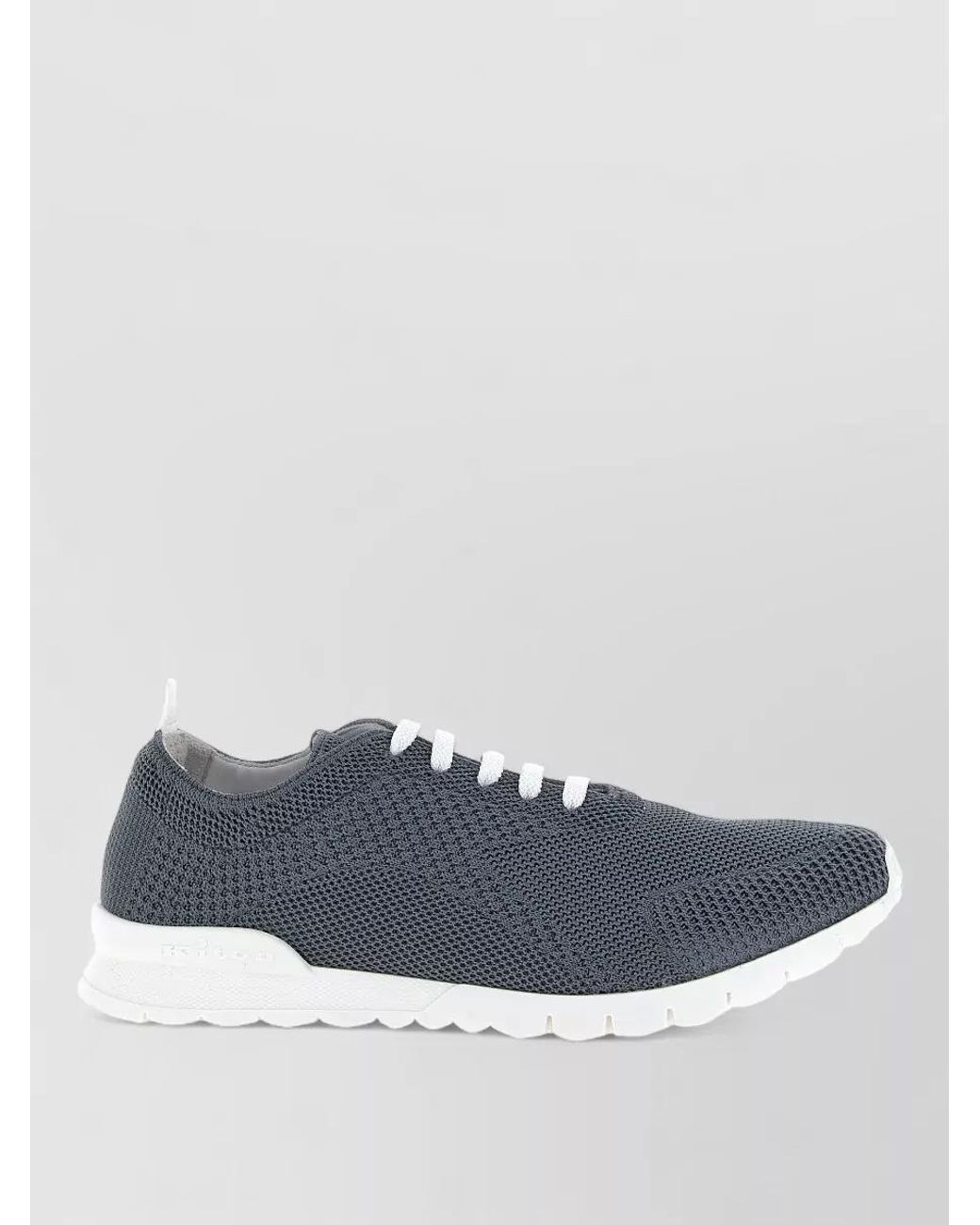 Kiton Blue Knit Low-Top Sneakers for men