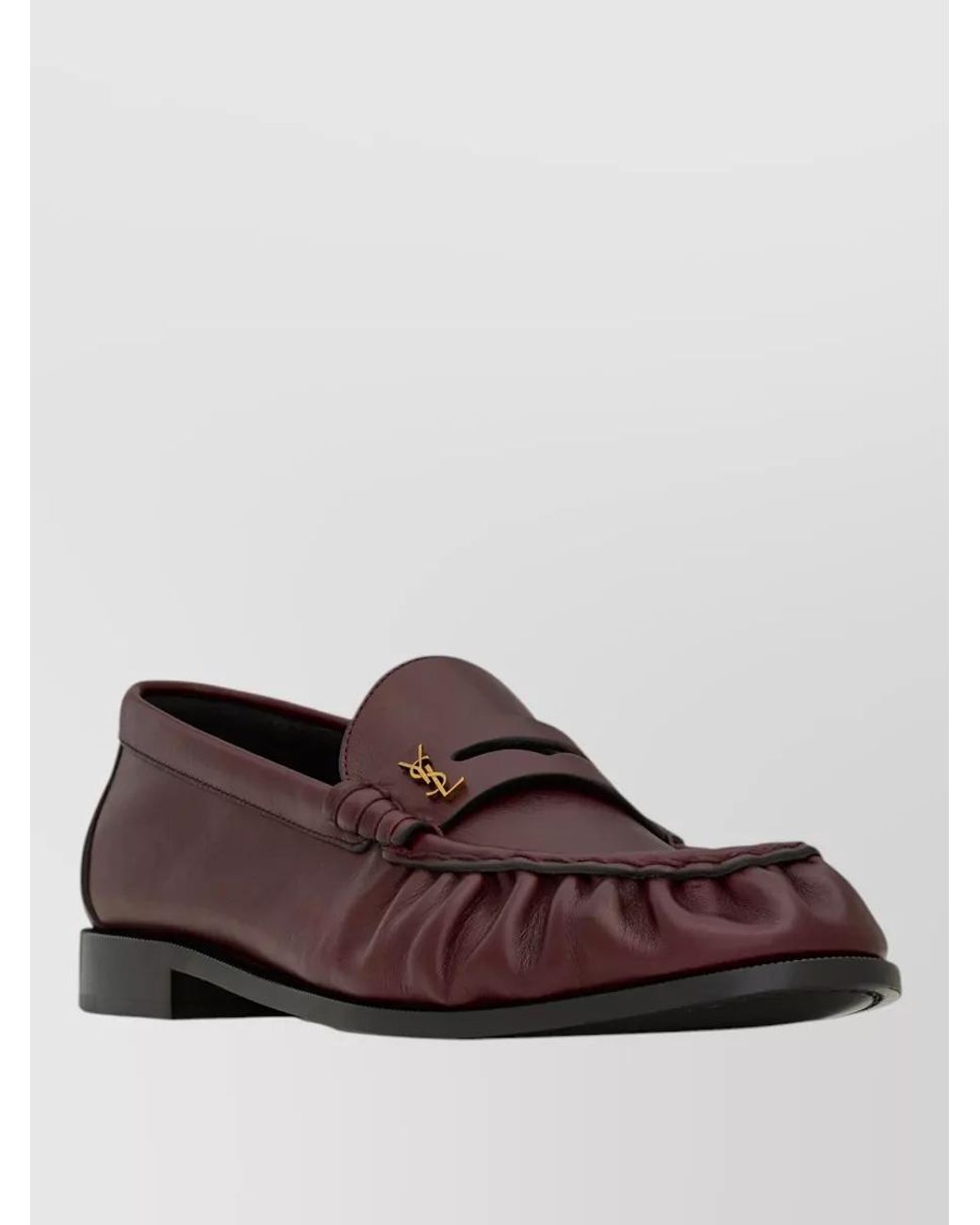 Saint Laurent Brown Leather Loafers for men
