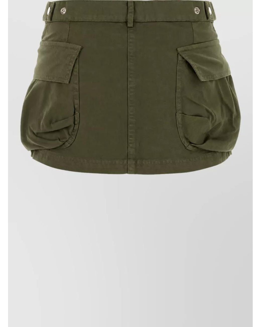 GIMAGUAS Green Cotton Mini Skirt