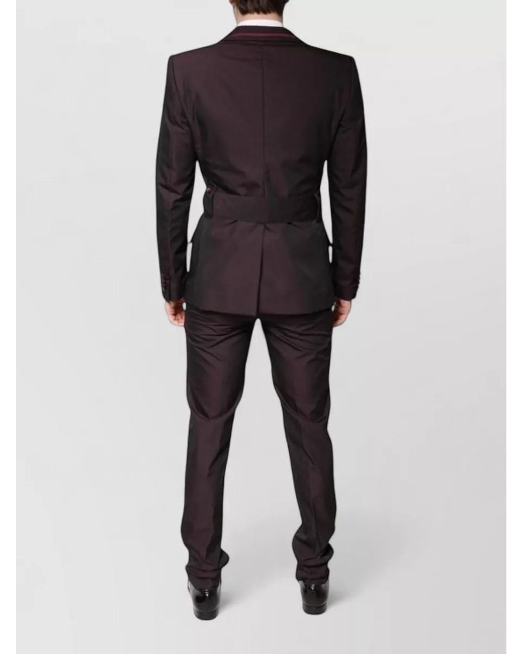 Dolce & Gabbana Black Silk-Blend Slim-Fit Tailored Trousers for men