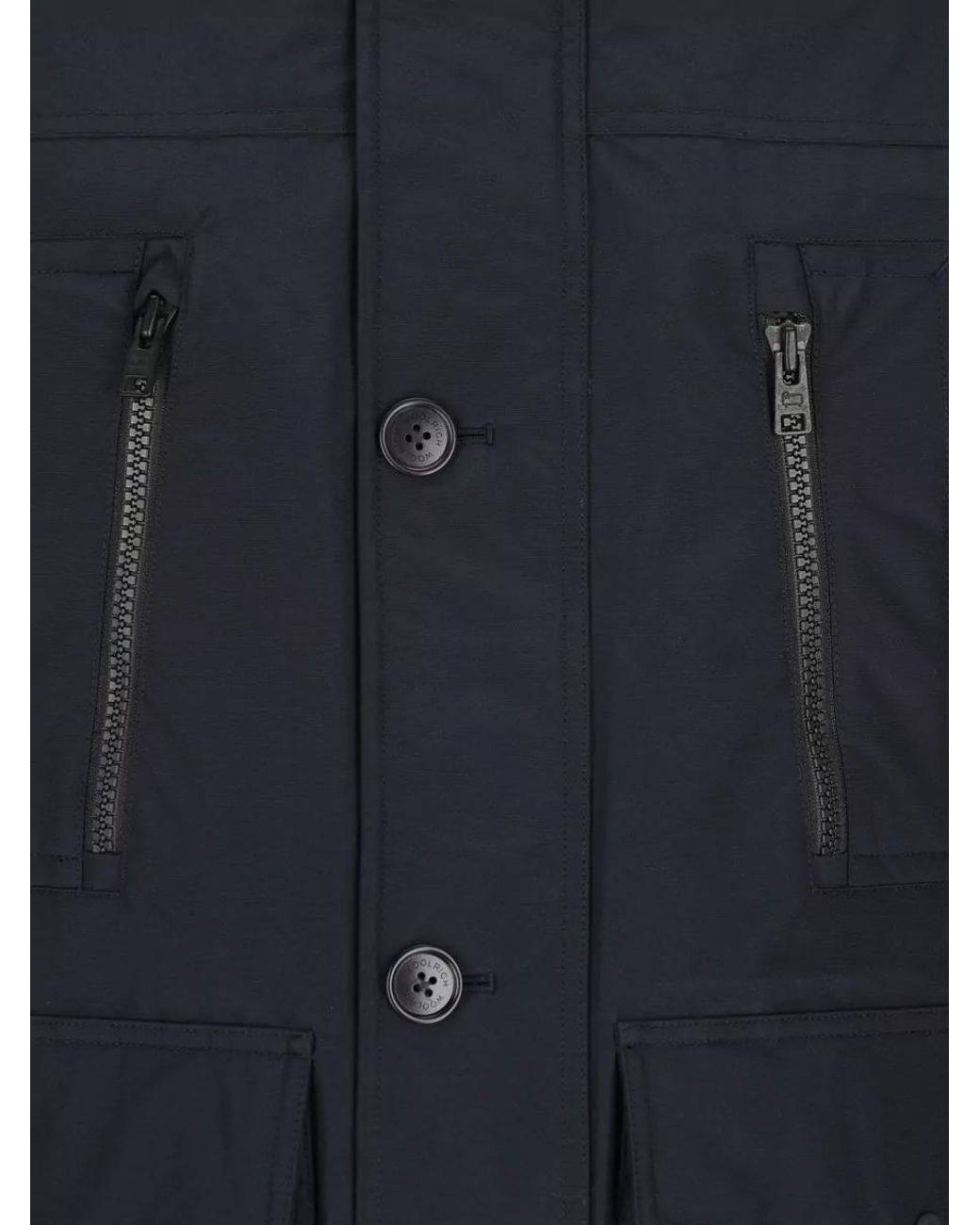 Woolrich Blue Hooded Quilted Down Parka for men