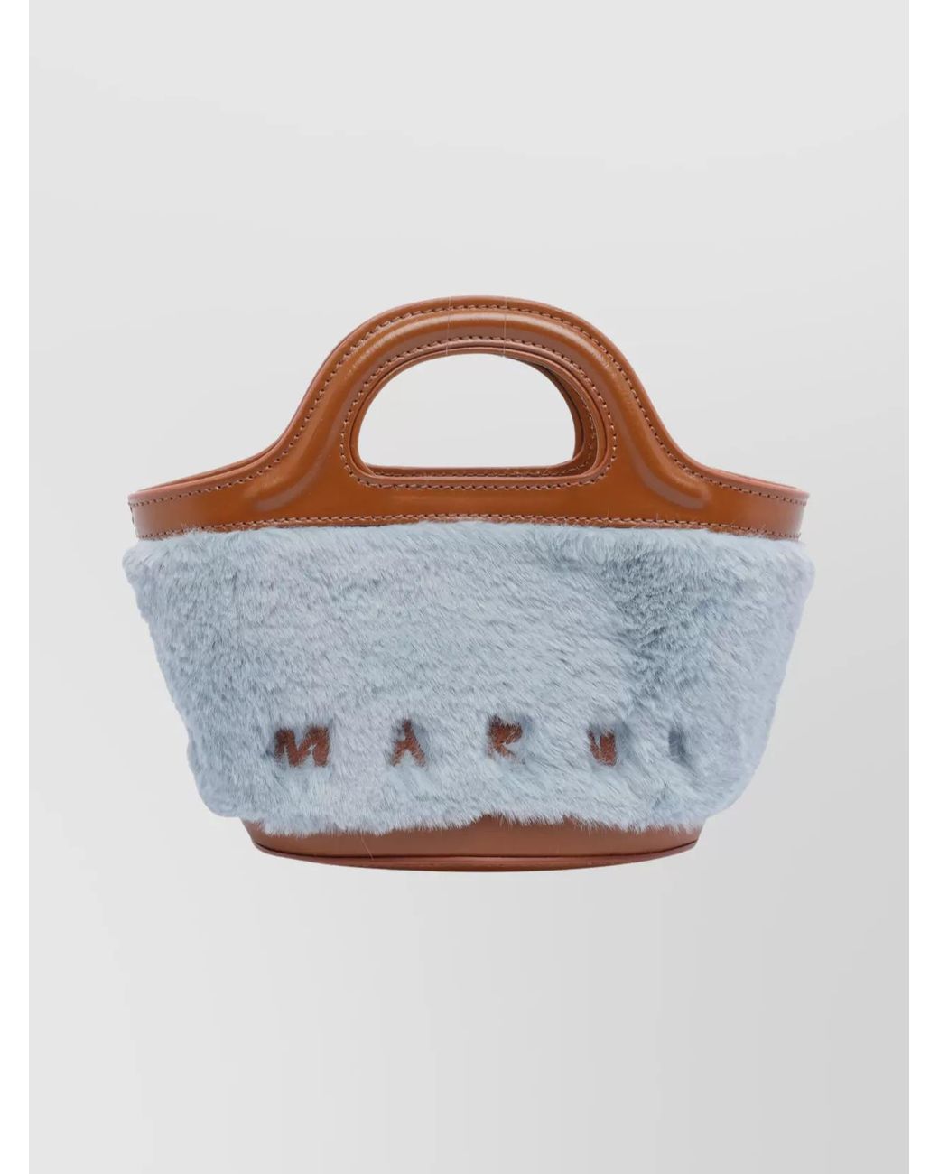 Marni Blue Tropicalia Micro Leather Crossbody Bag