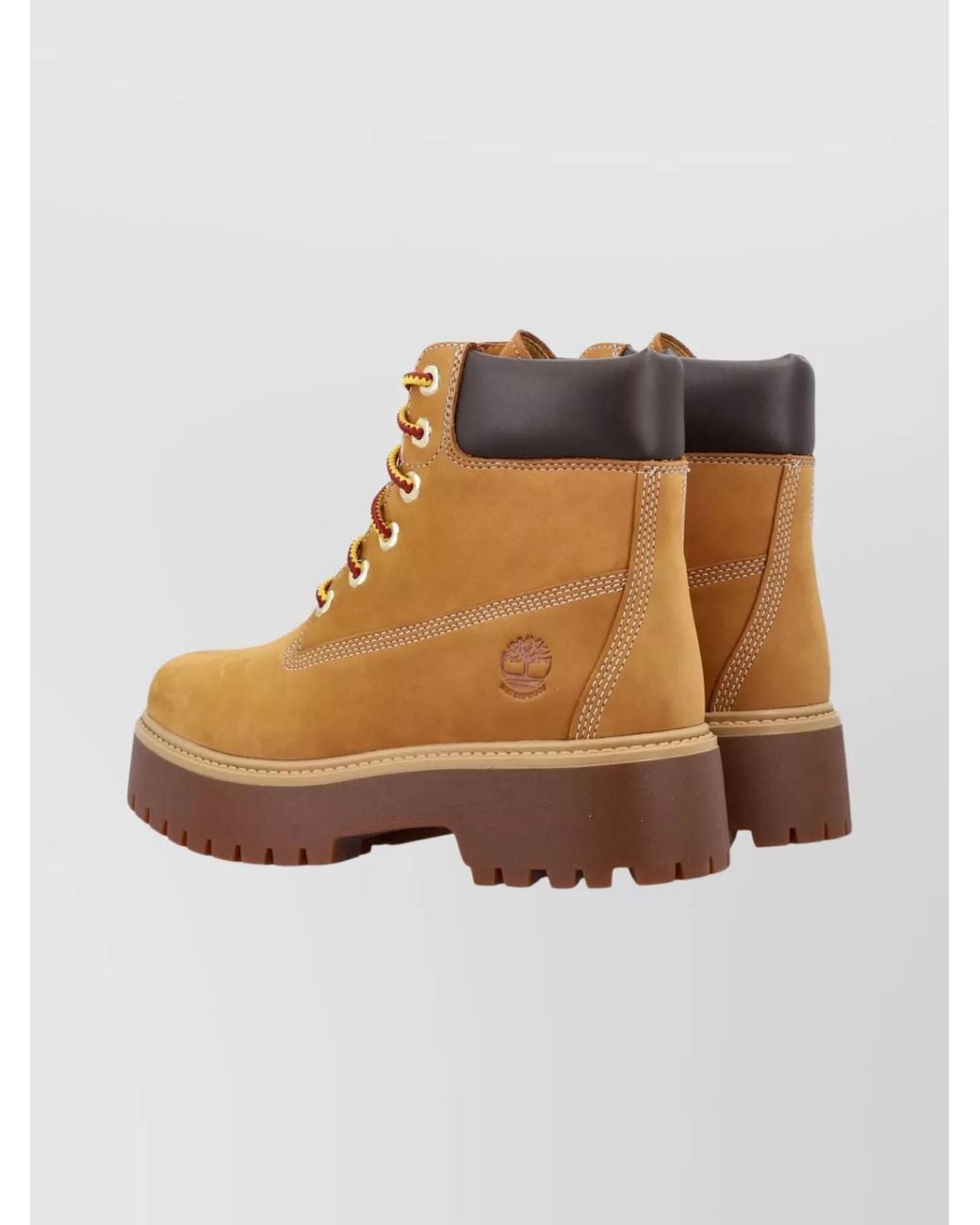 Timberland Brown Leather Stone Street Lace-Up Boots