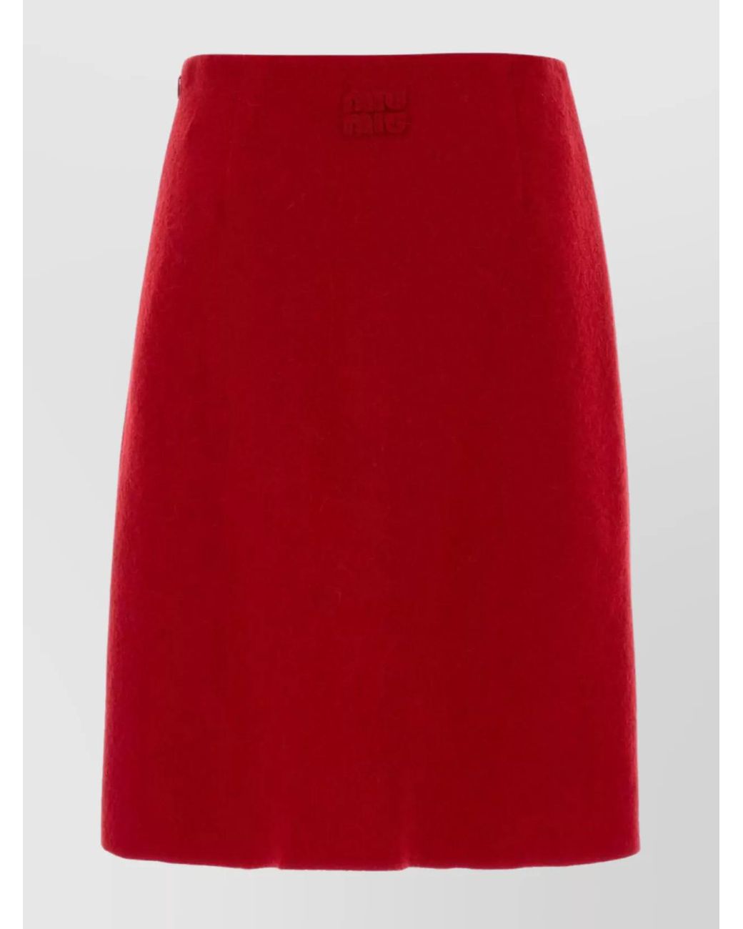 Miu Miu Red Flannel Skirt