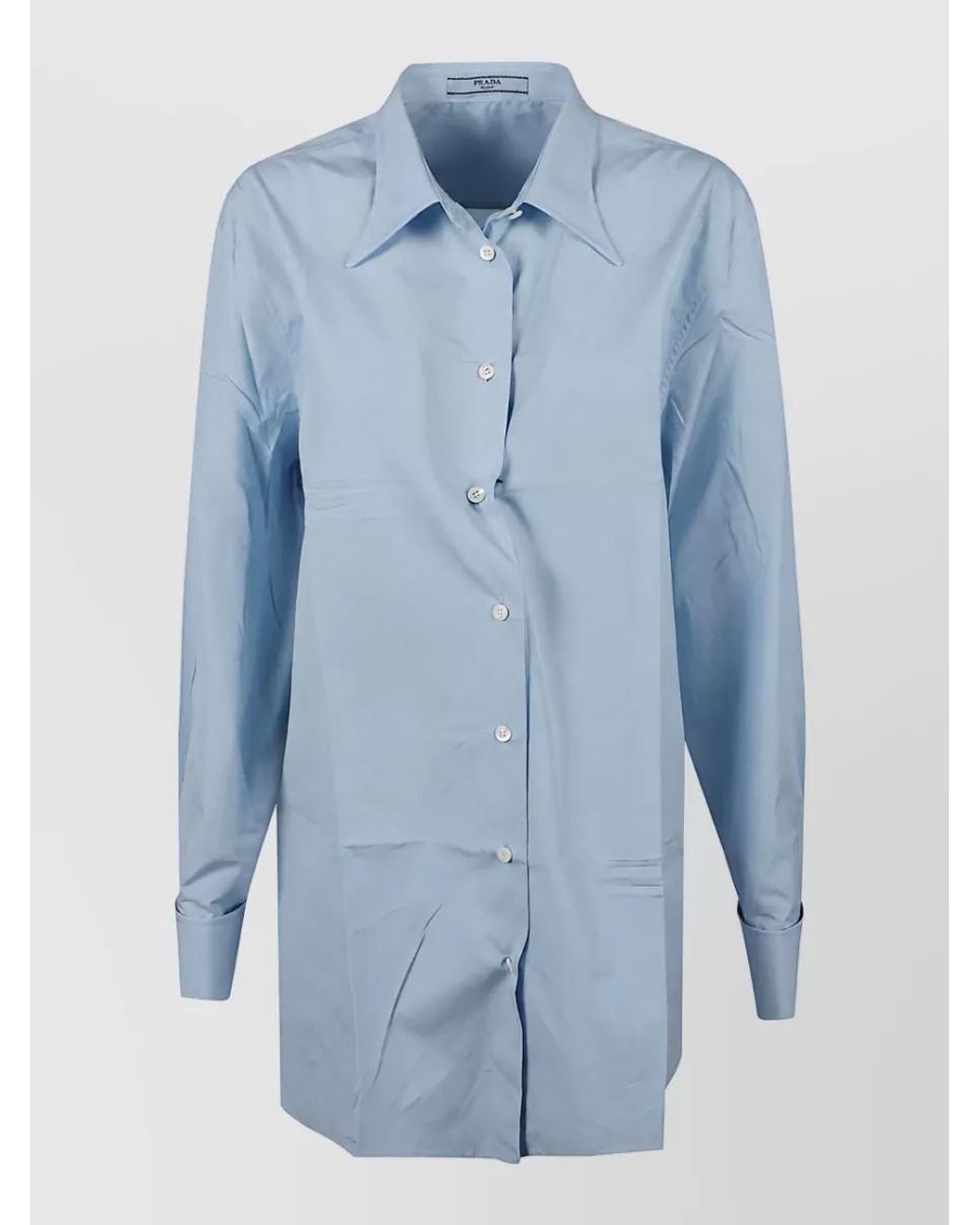Prada Blue Poplin Shirt