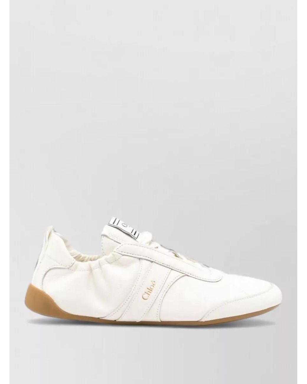 Chloé White Leather Low-Top Sneakers