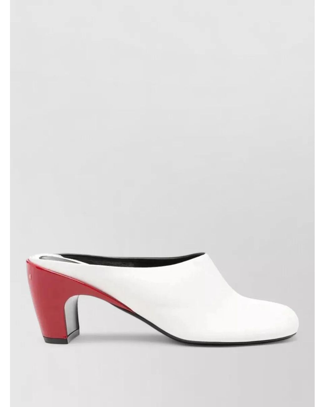 Dries Van Noten White Leather Mules