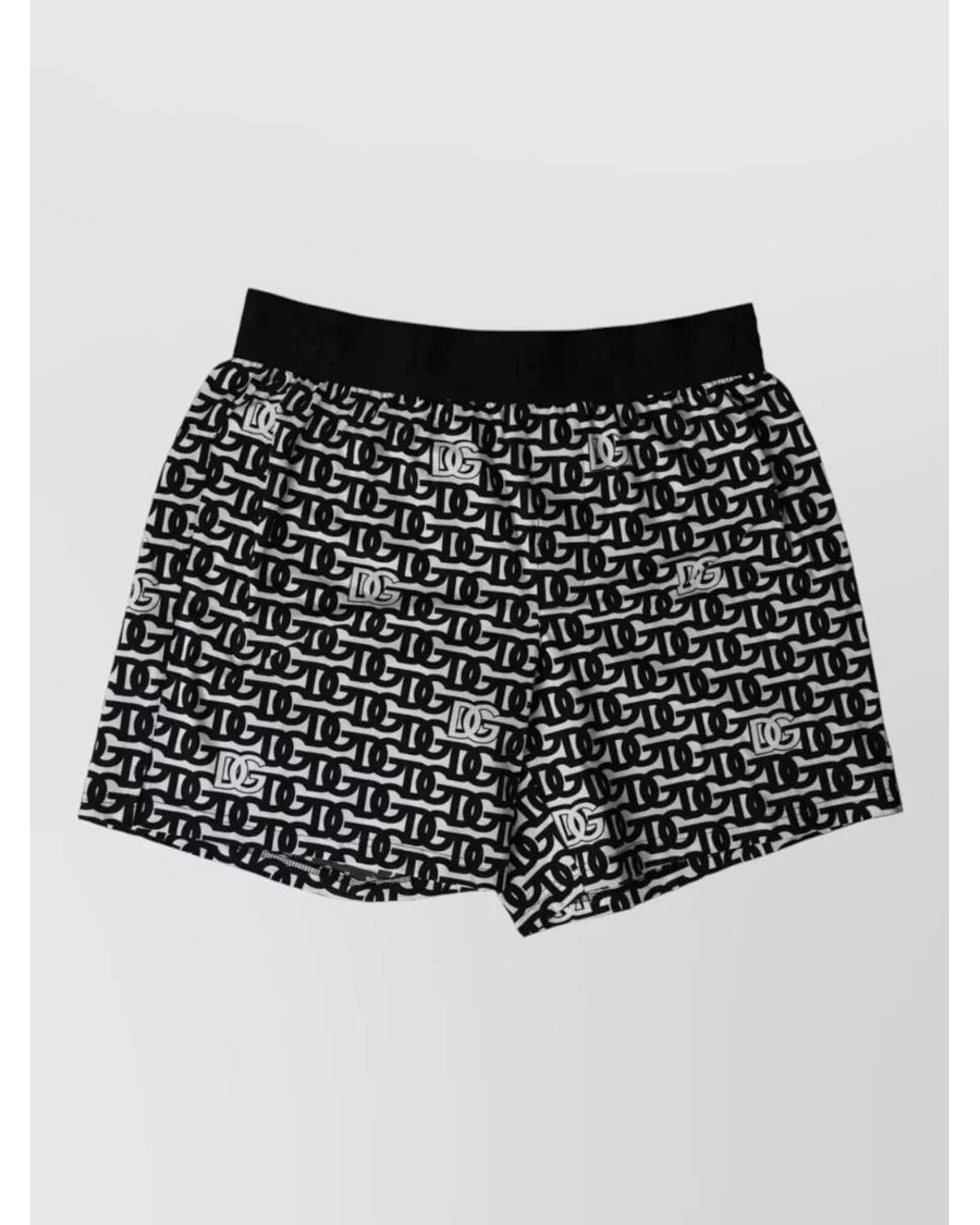 Dolce & Gabbana Black Logo-Print Boxer Shorts