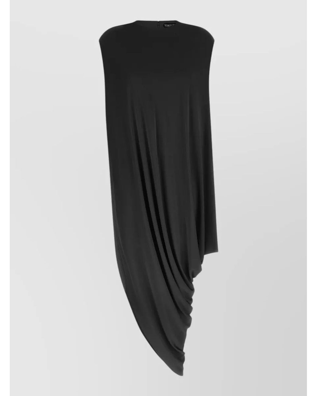 Tom Ford Black Draped Asymmetric Top