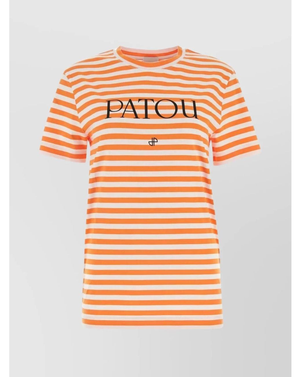 Patou Orange Embroidered Cotton T-Shirt