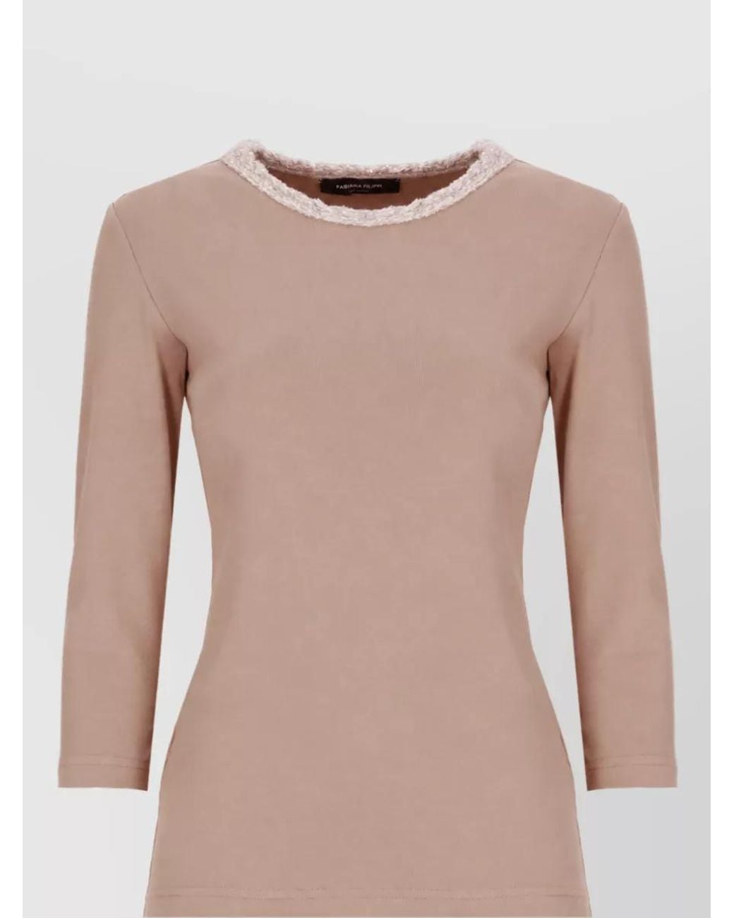 Fabiana Filippi Pink Cotton Short-Sleeve T-Shirt