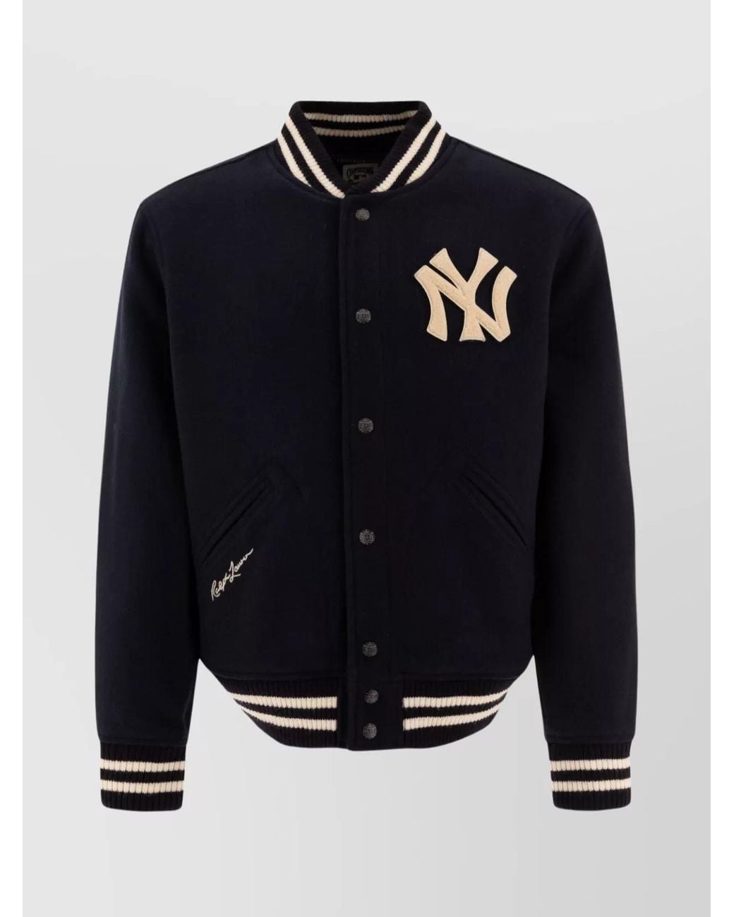 Polo Ralph Lauren Blue Wool Bomber Jacket for men