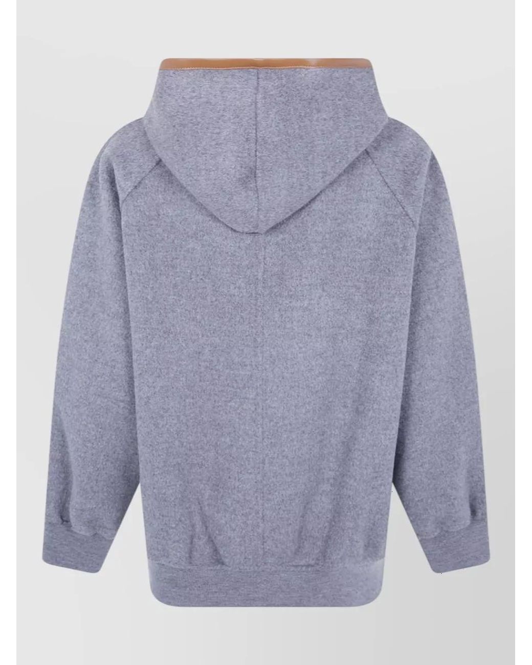 Semicouture Blue Wool Hooded Bomber Jacket