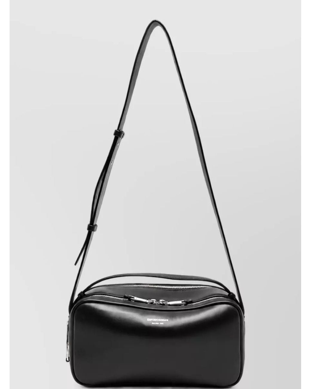 Emporio Armani Black Leather Shoulder Bag