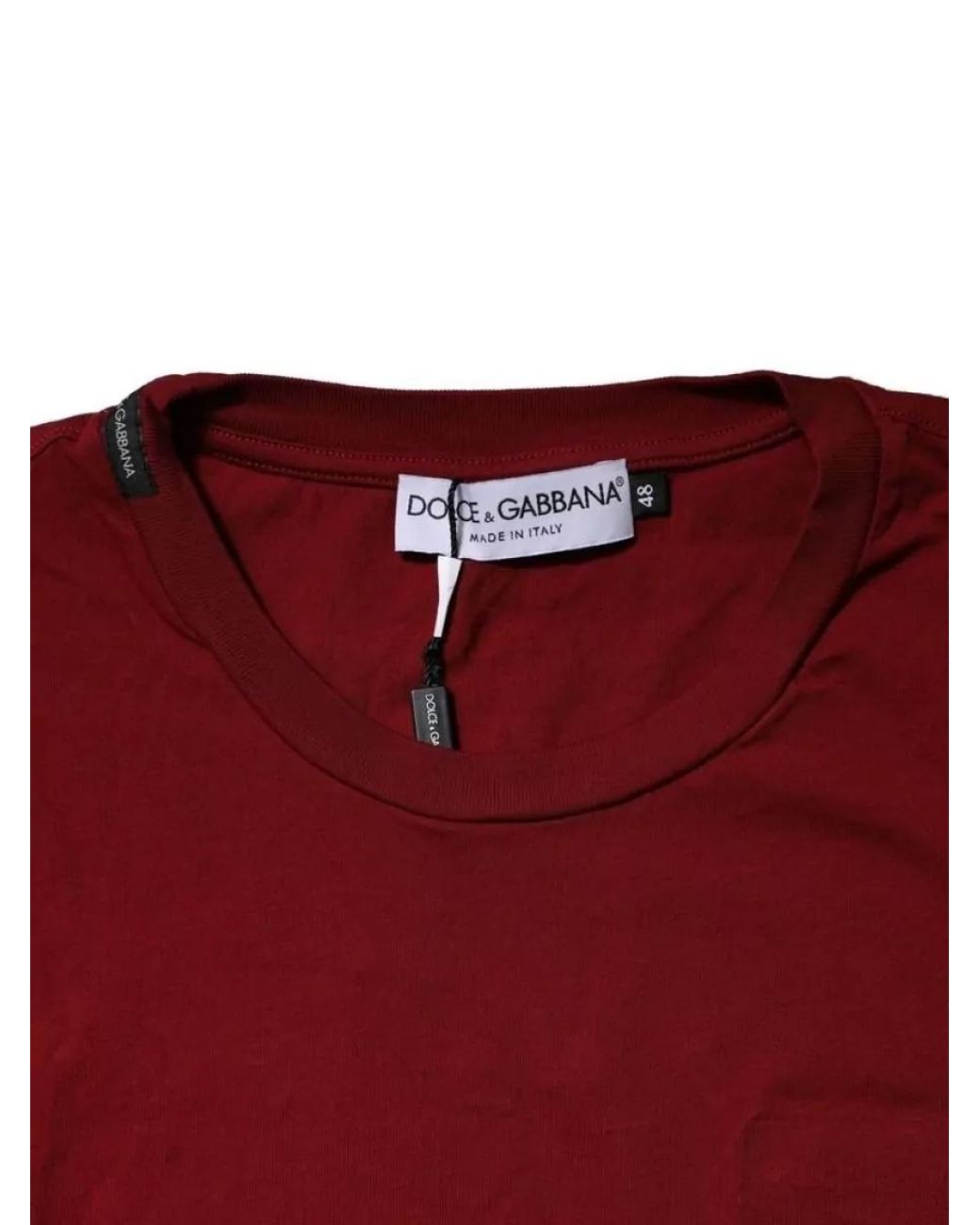 Dolce & Gabbana Red Cotton Crew Neck Short-Sleeve T-Shirt for men