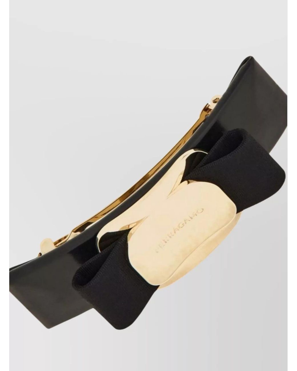 Ferragamo Black Silk Bow Hair Clip