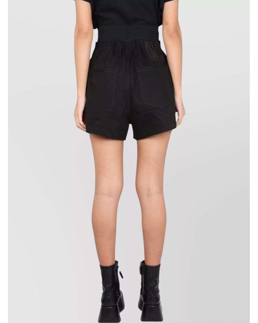 Raf Simons Black Denim Bermuda Shorts