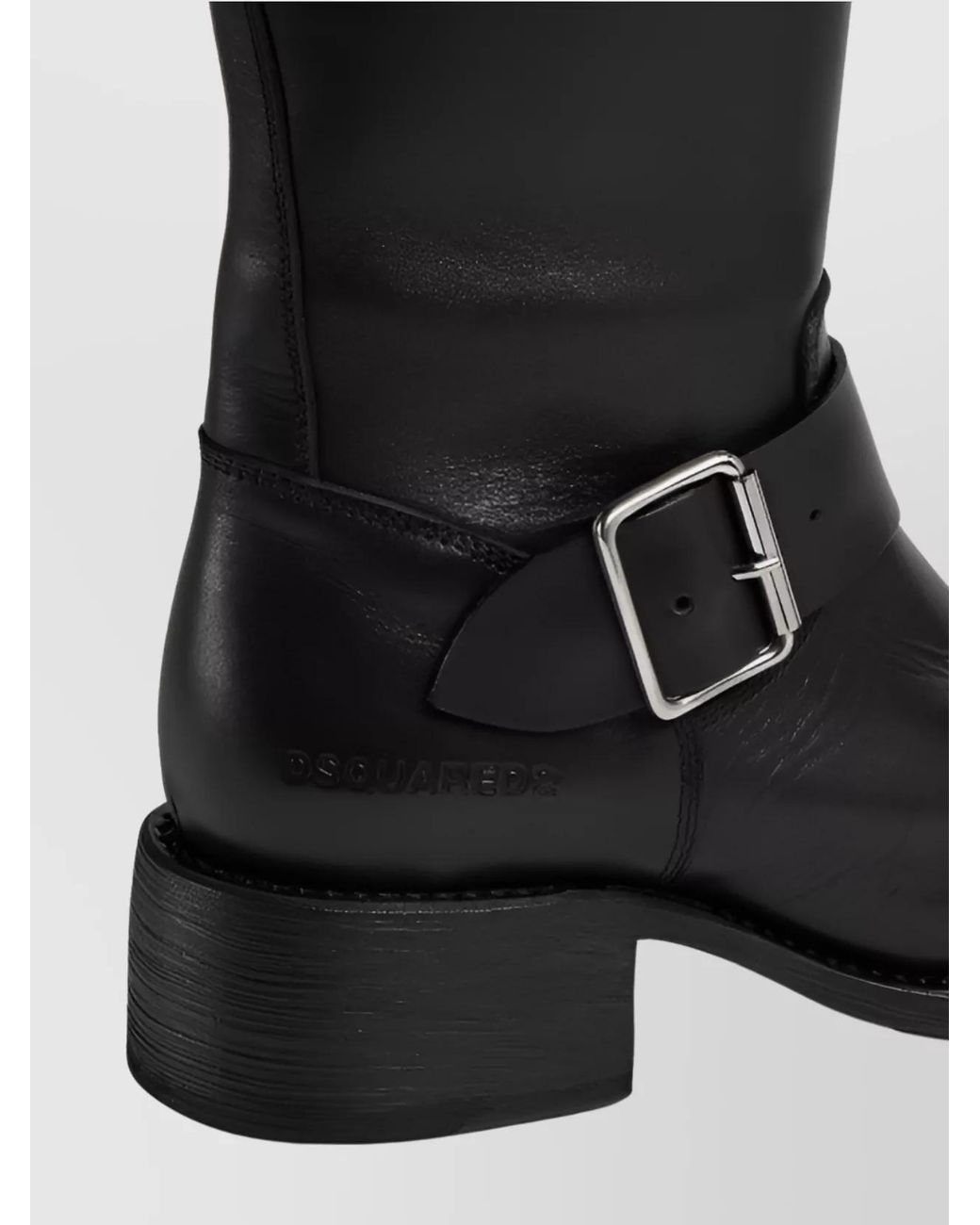 DSquared² Black Leather Heeled Boots