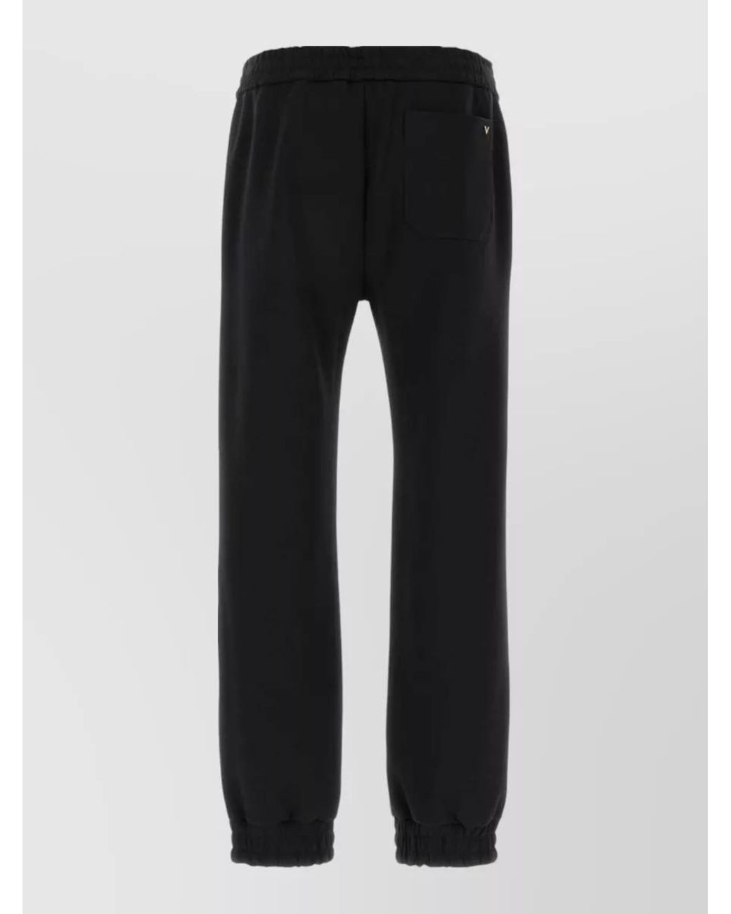 Valentino Garavani Black Cotton-Blend Track Pants for men