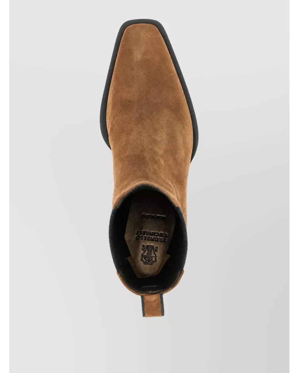 Brunello Cucinelli Brown Suede Texan Ankle Boots