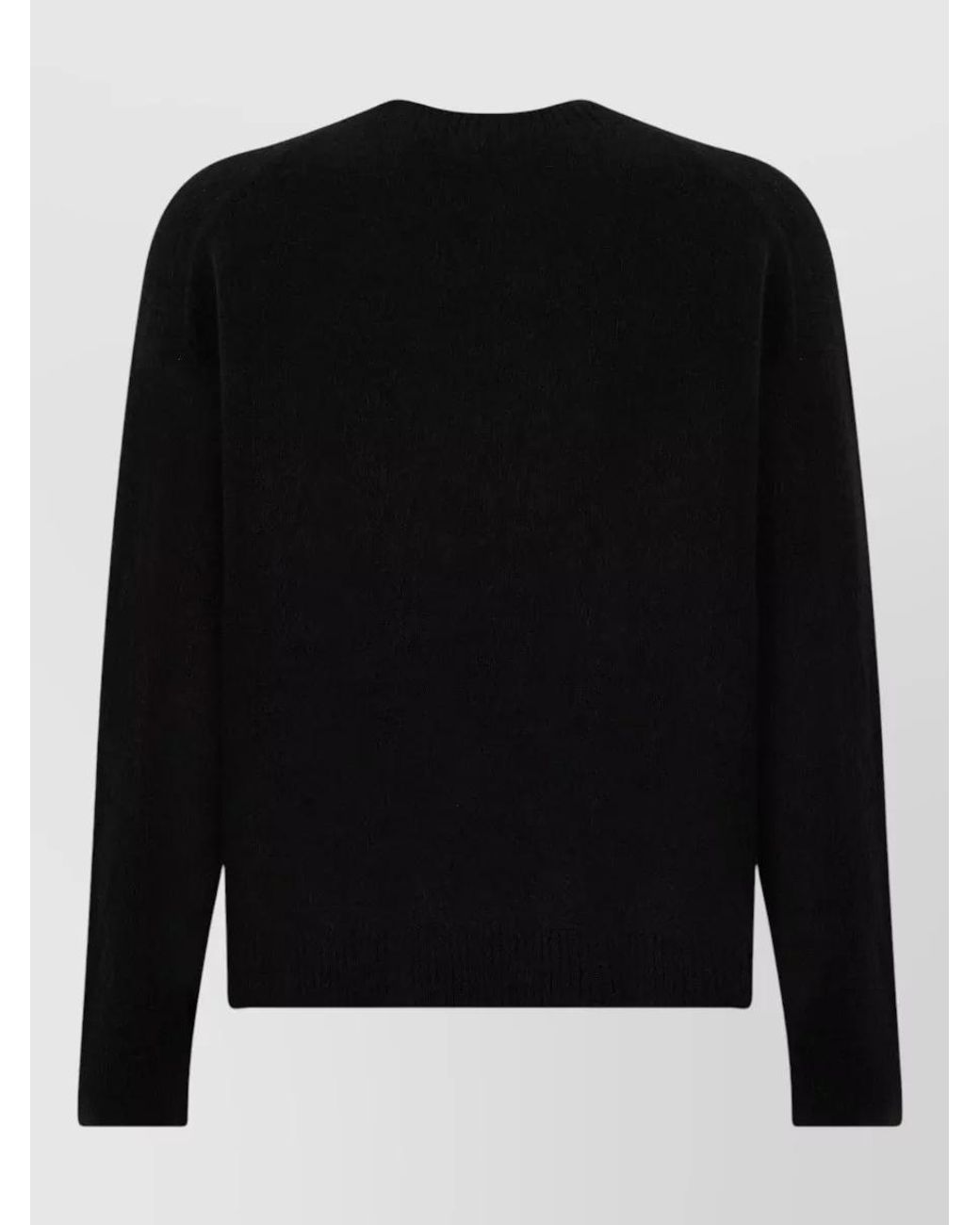 Represent Black Alpaca Wool Logo-Intarsia Crew-Neck Sweater for men