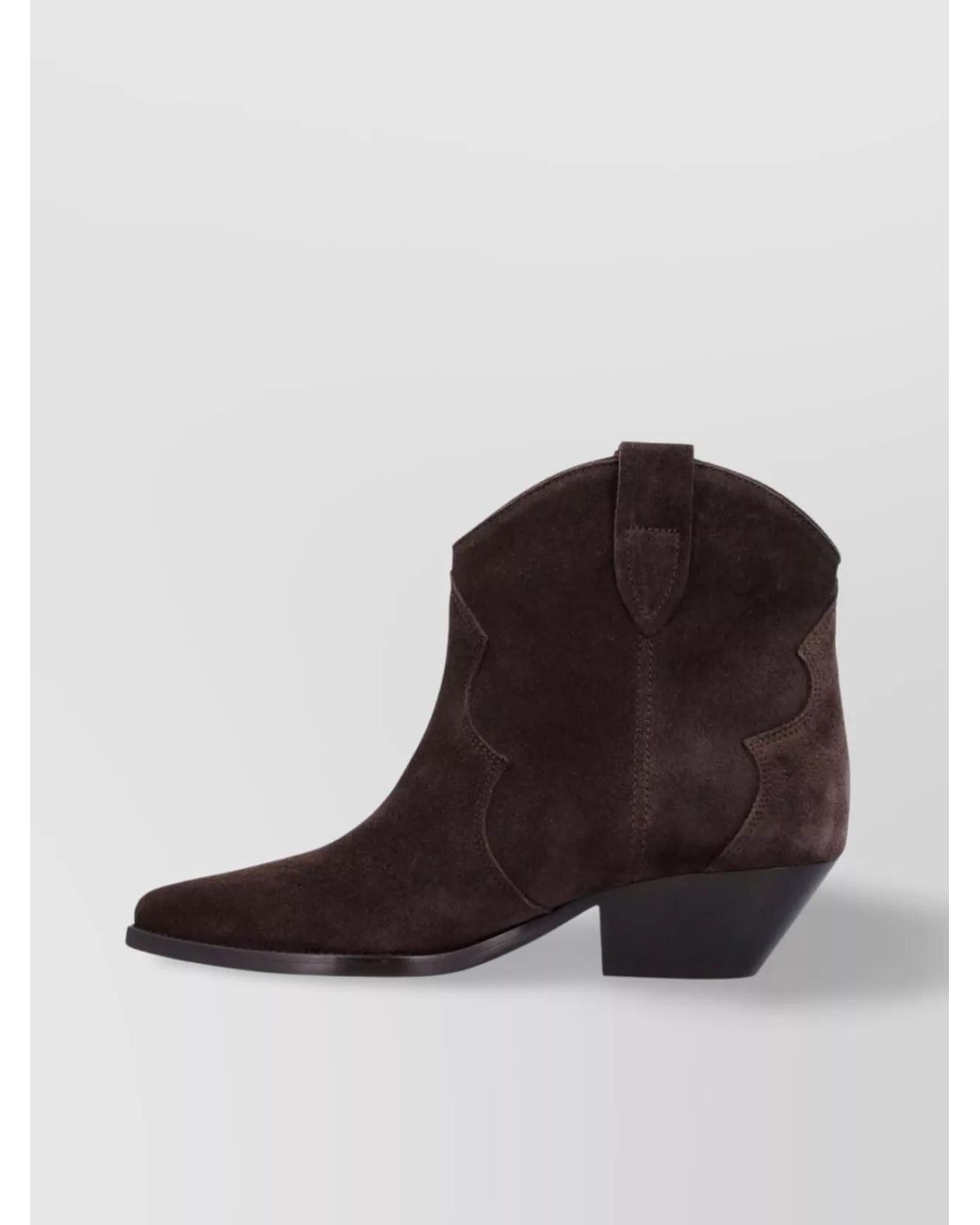 Isabel Marant Brown Leather Suede Cowboy Ankle Boots