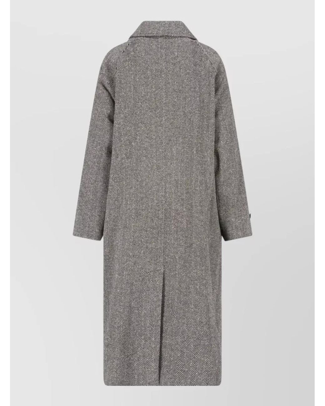 Polo Ralph Lauren Gray Wool Trench Coat