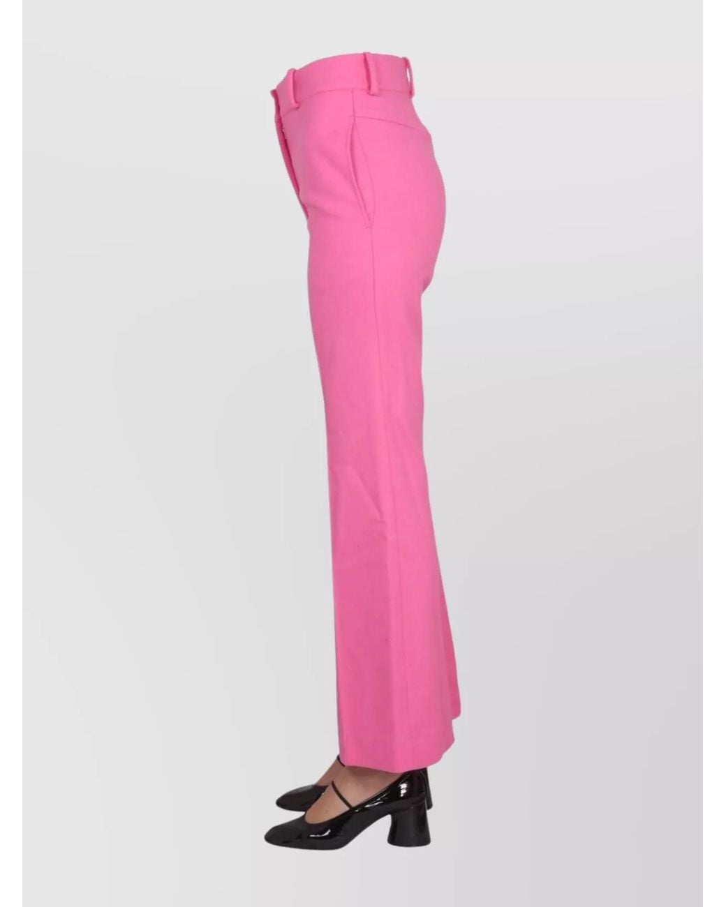 Patou Pink Flared Tailored Trousers