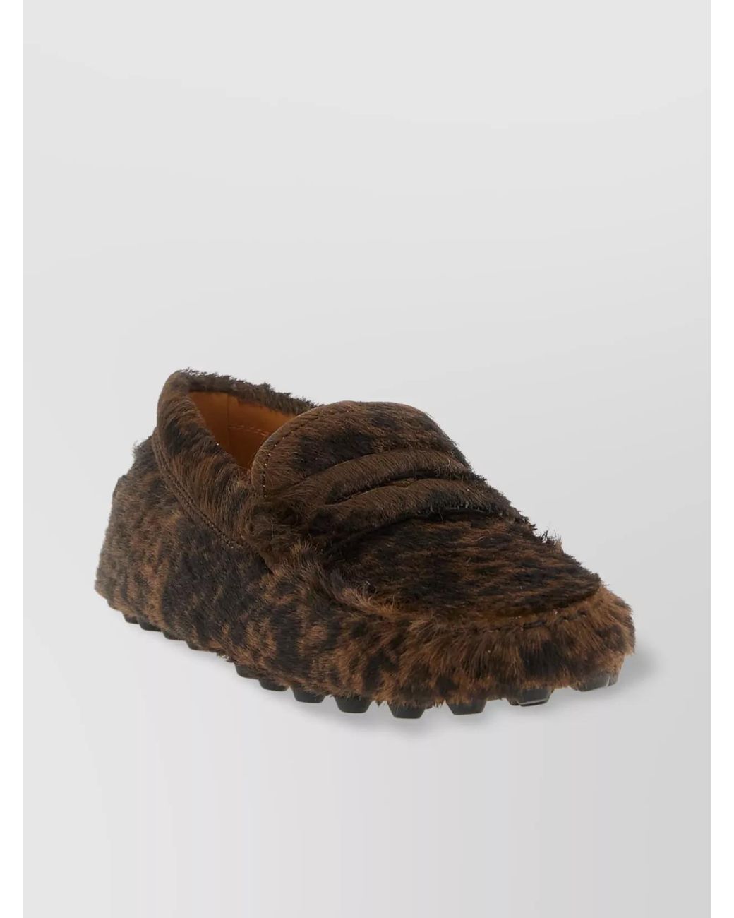 Tod's Brown Calf Hair Loafers