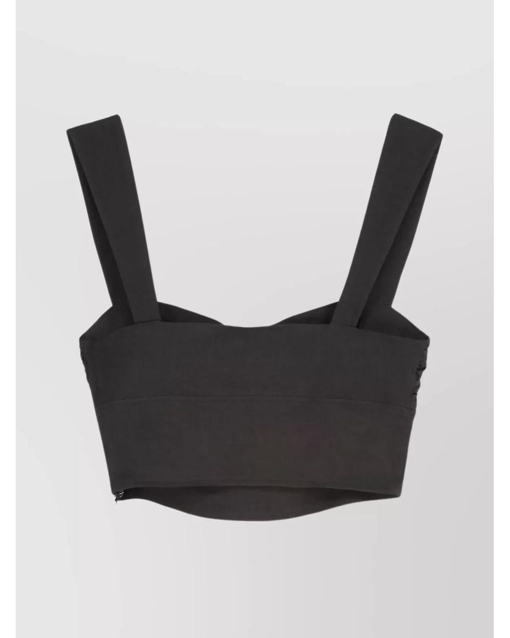 Pinko Black Journey Cropped Button Detail Top