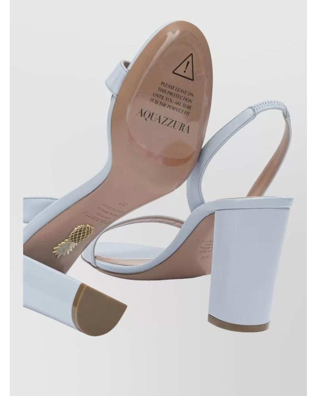 Aquazzura Multicolor Leather So Nude Block 85Mm Sandals