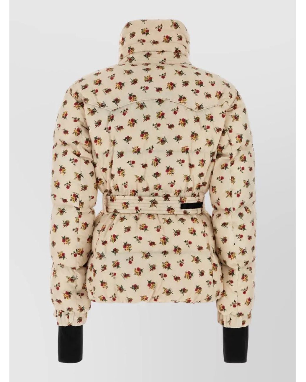 Moncler Natural Printed Down Parka Coat