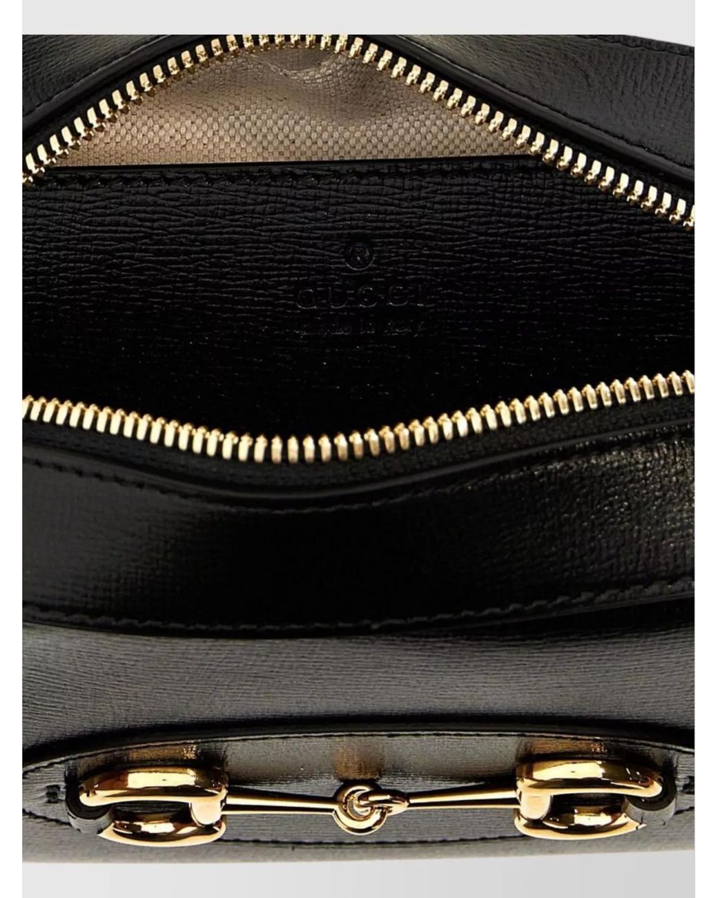 Gucci Black Horsebit 1955 Small Leather Crossbody Bag