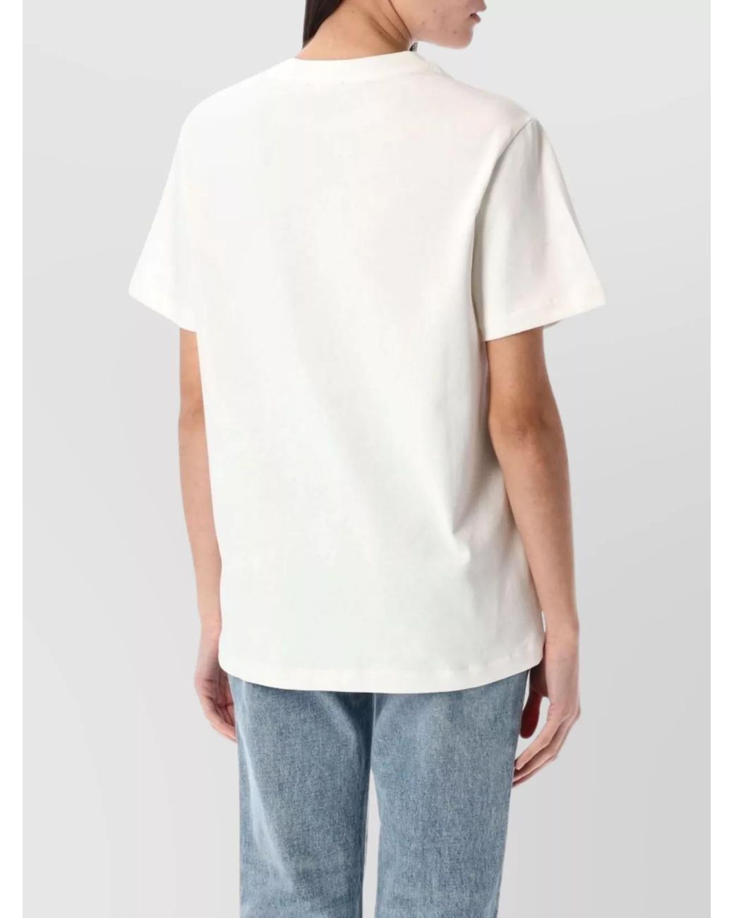 A.P.C. White Ribbed Cotton Jersey T-Shirt