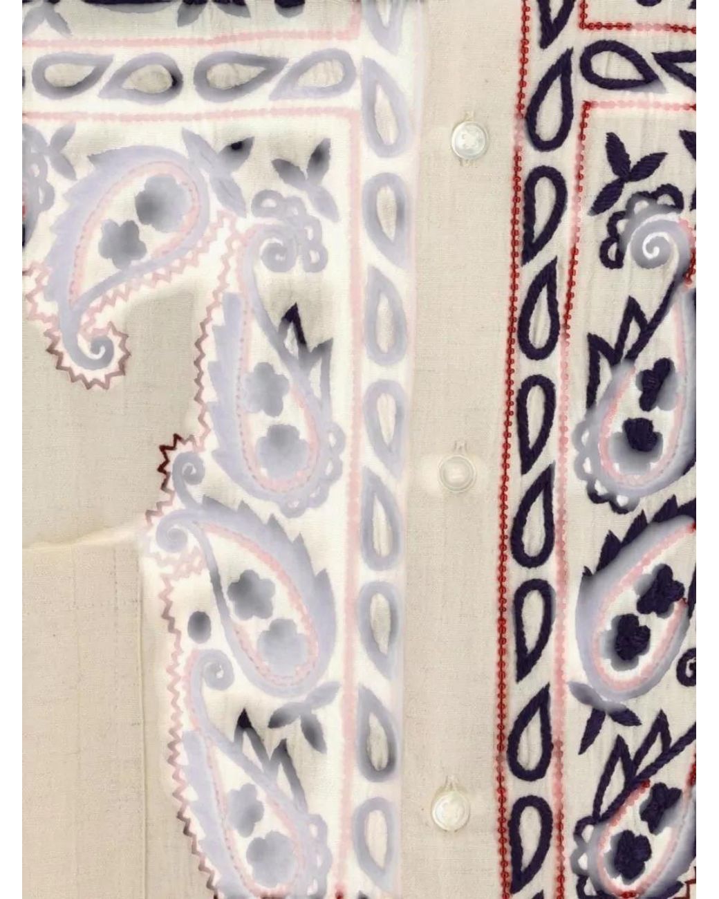 BAZISZT Natural Silk Embroidered Shirt for men