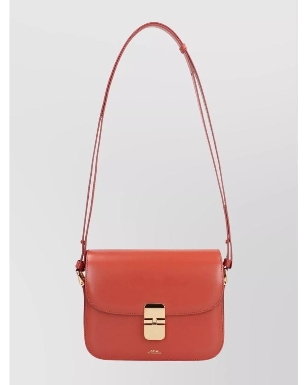 A.P.C. Red Grace Small Leather Shoulder Bag