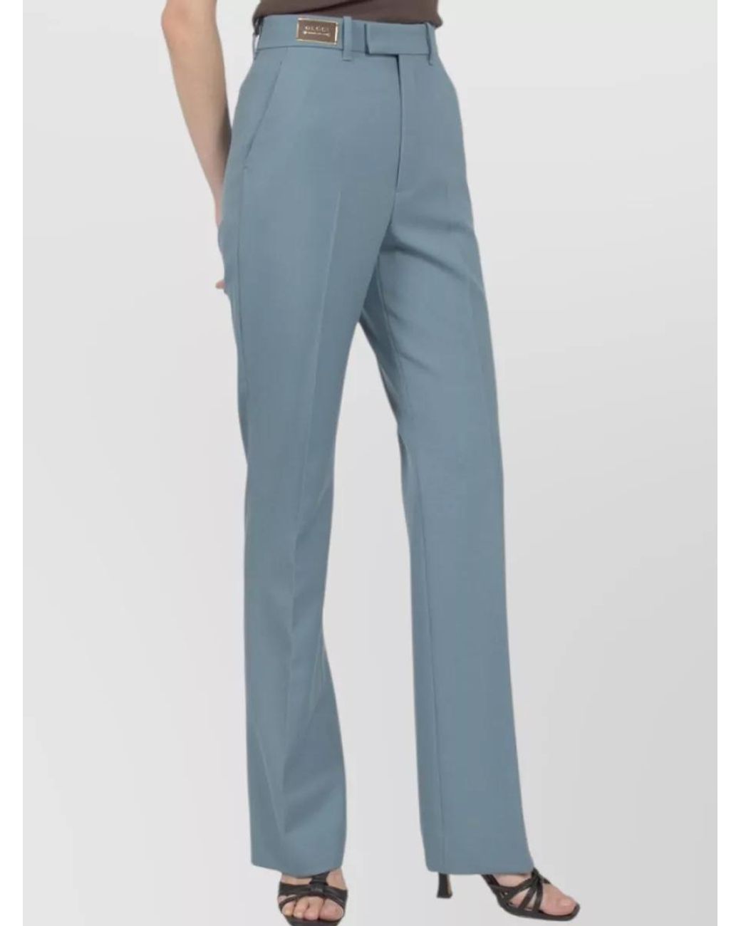 Gucci Blue Wool Tailored Trousers