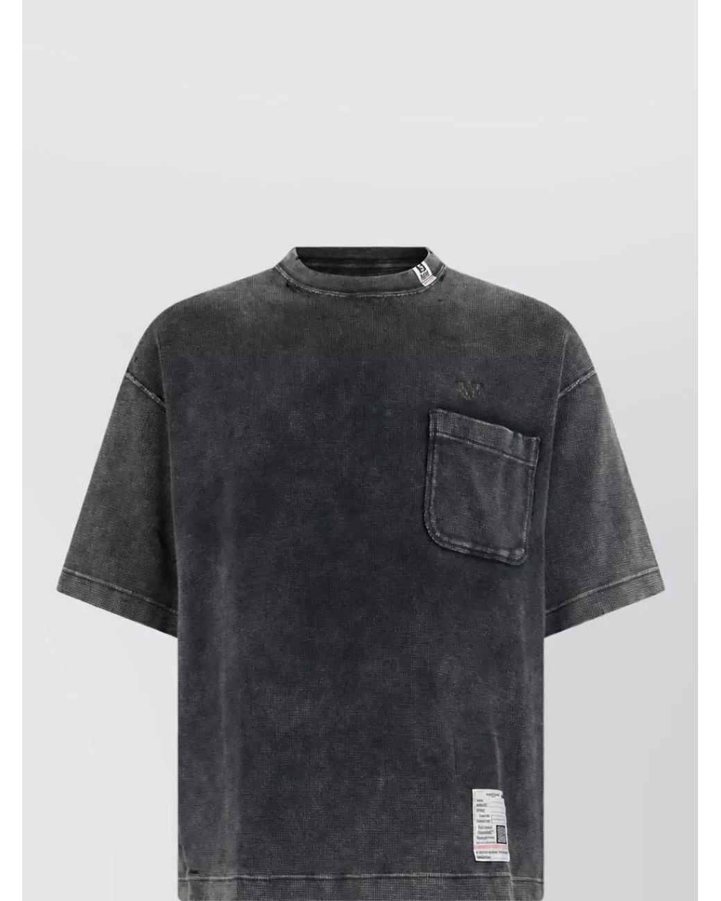 Maison Mihara Yasuhiro Black Short-Sleeve T-Shirt With Pocket for men