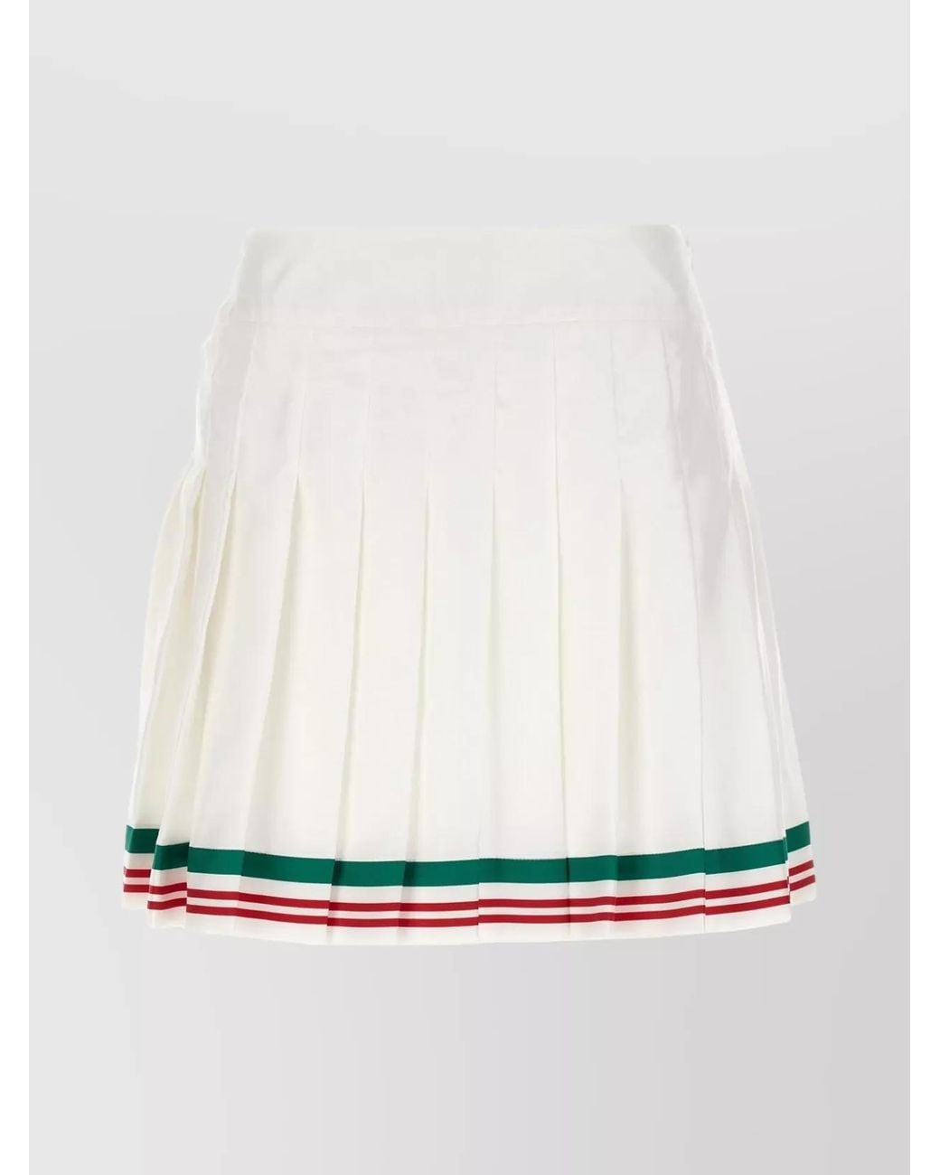 Casablanca White Silk Pleated Skirt
