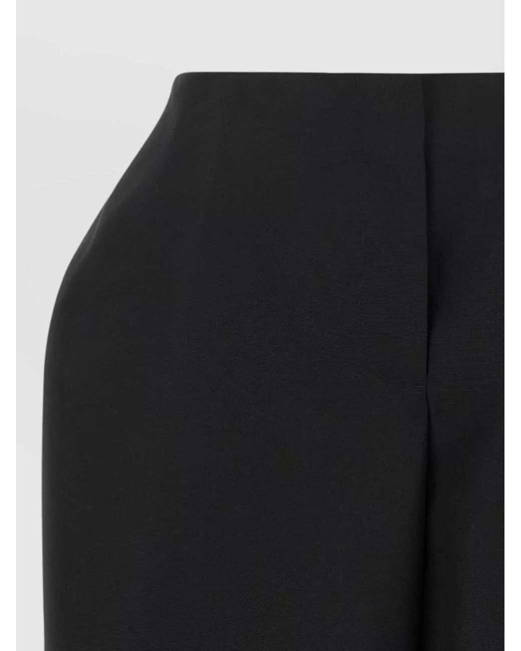 Jacquemus Black Virgin Wool Wide-Leg Bermuda Shorts