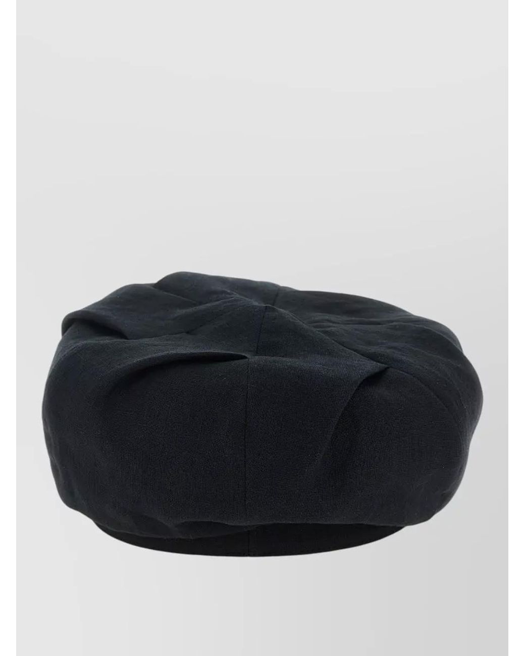 Yohji Yamamoto Black Linen Six-Panel Cap for men