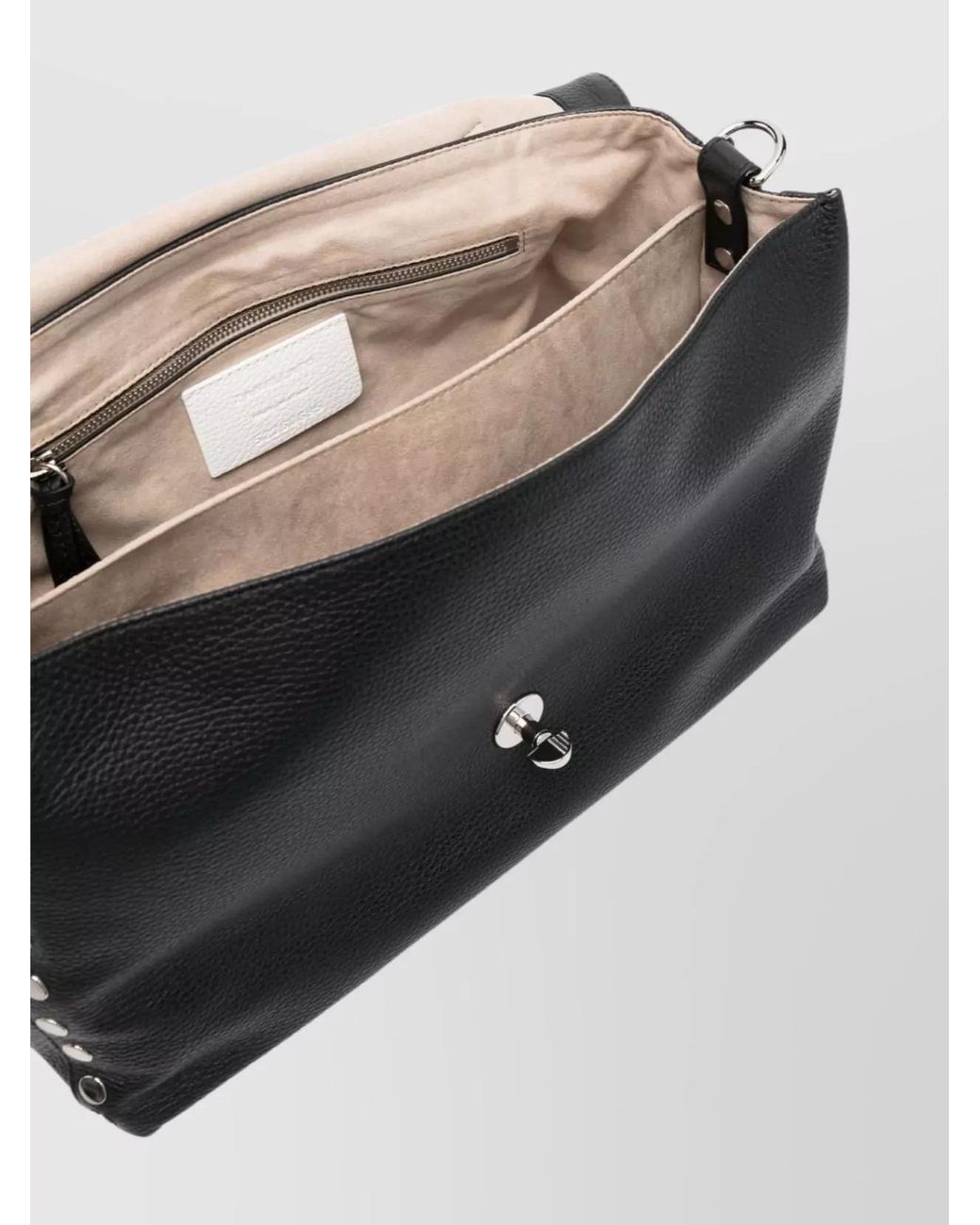 Zanellato Black Calf Leather Cross-Body Bag