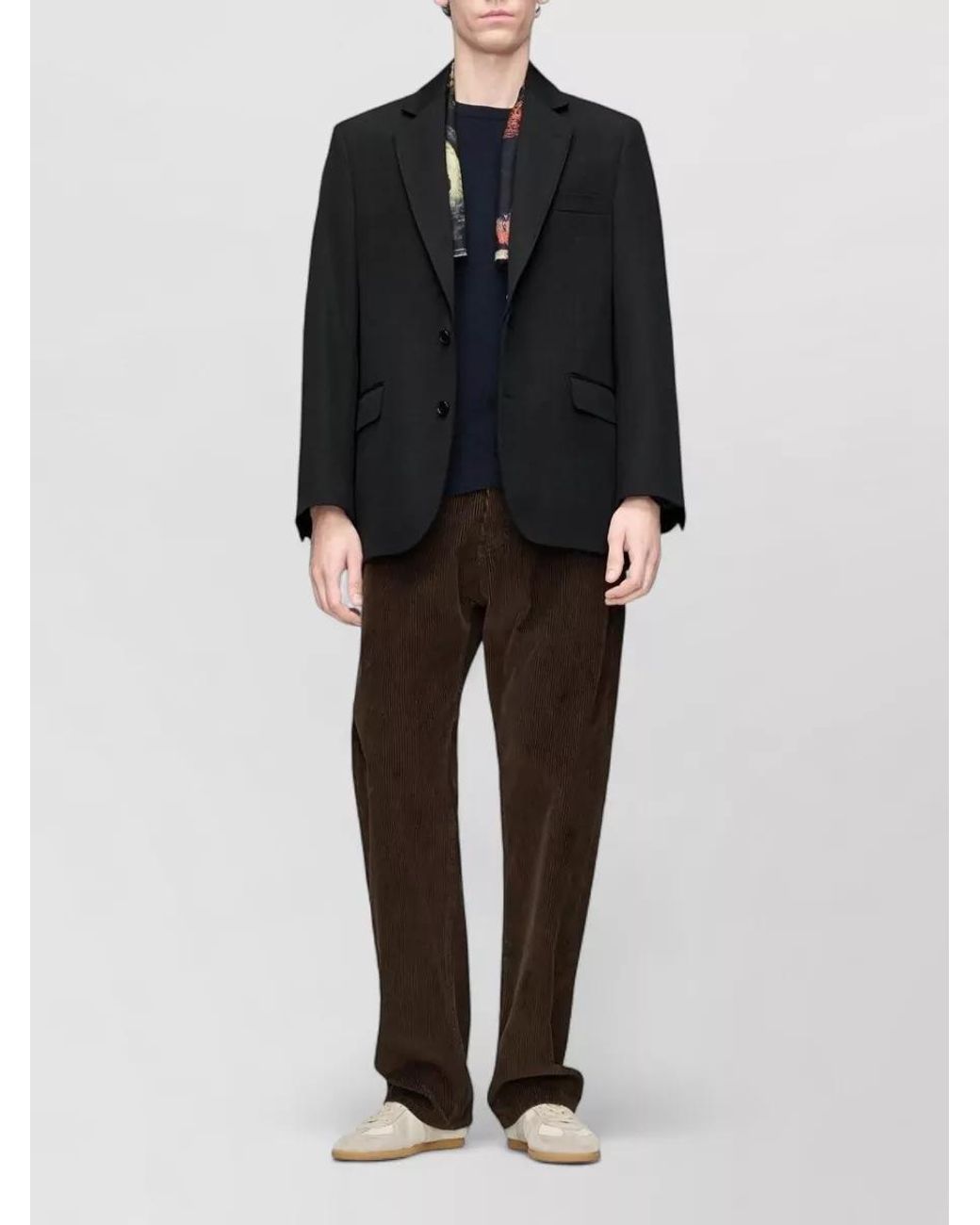 Maison Margiela Blue Wool Crewneck Sweater for men