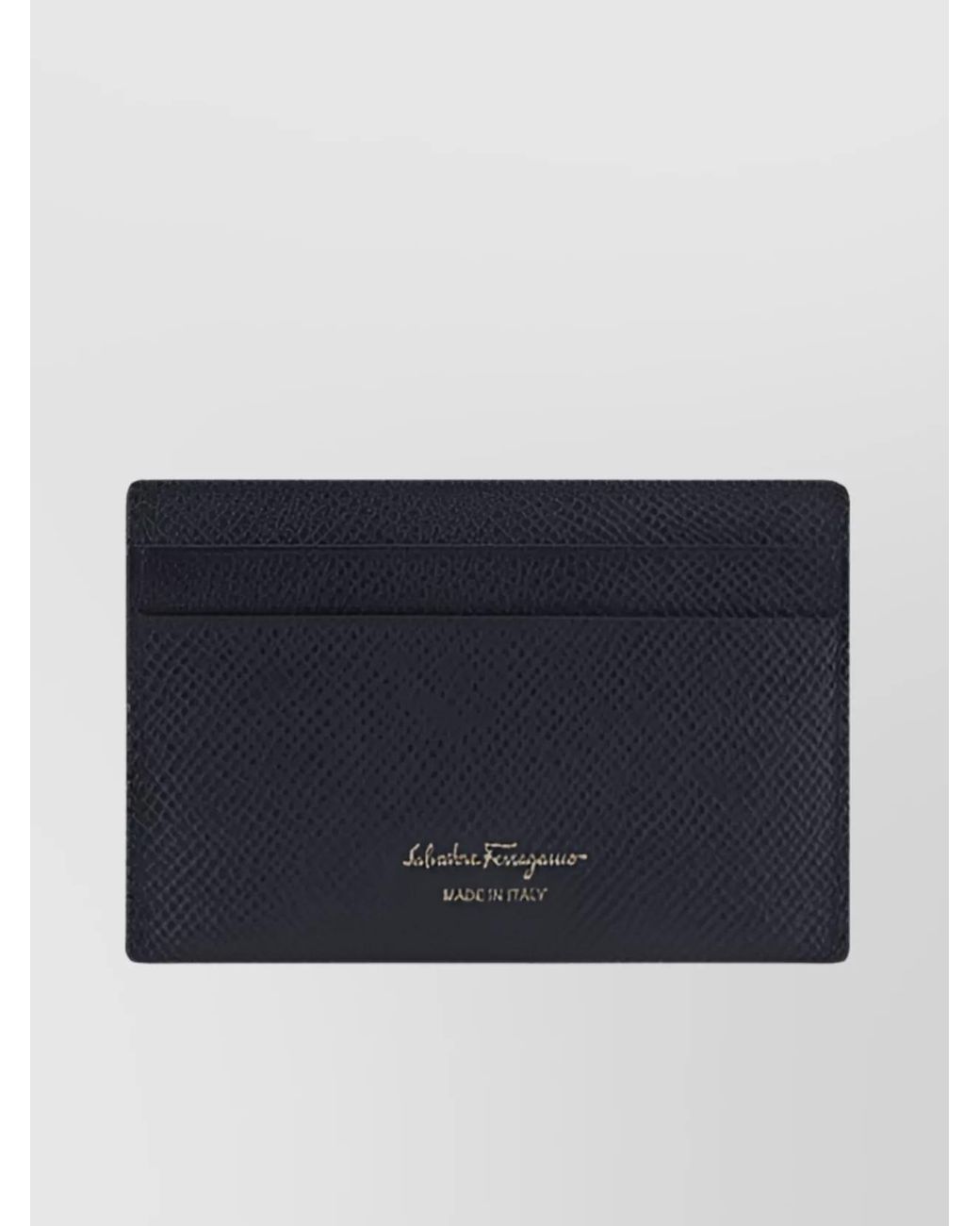 Ferragamo Blue Leather Card Holder