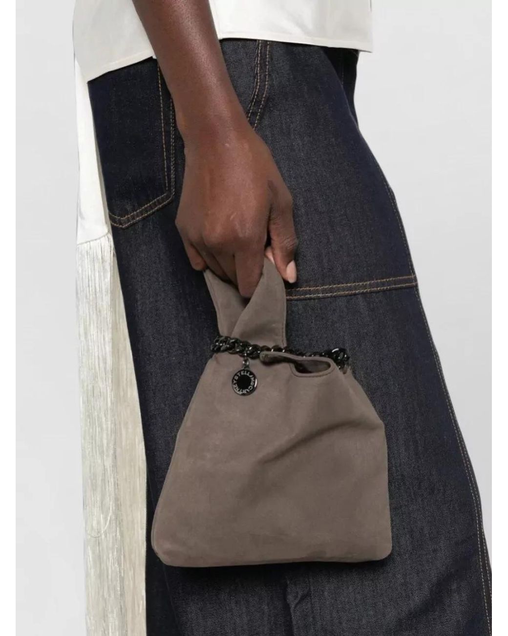 Stella McCartney Brown Falabella Suede Shoulder Bag