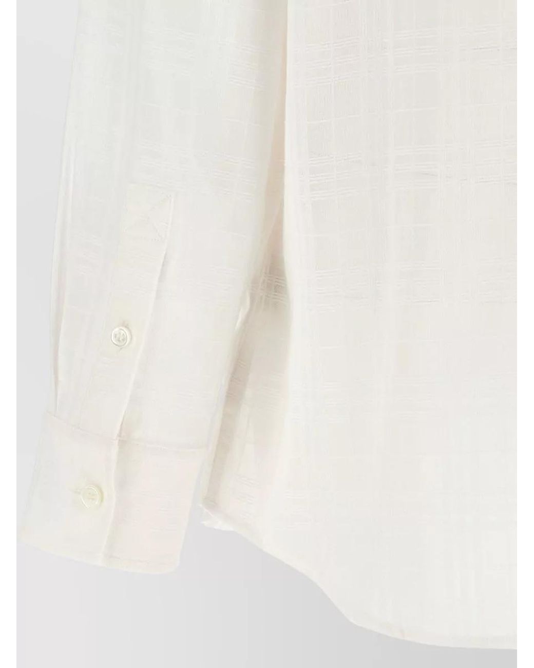 Burberry Natural Cotton Check Long-Sleeve Shirt