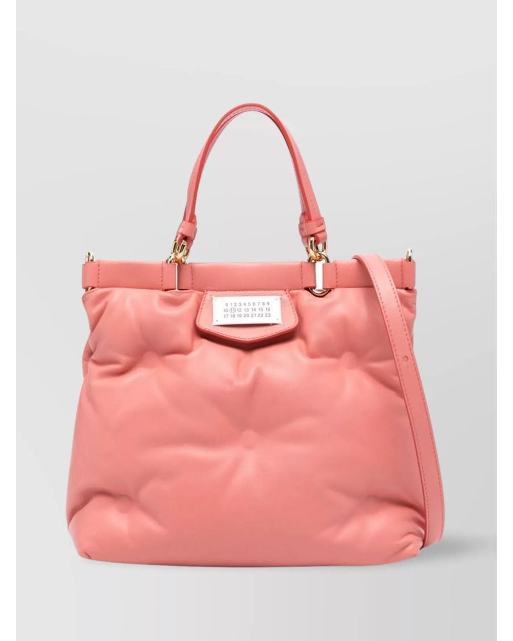 Maison Margiela Pink Glam Slam Small Leather Tote Bag