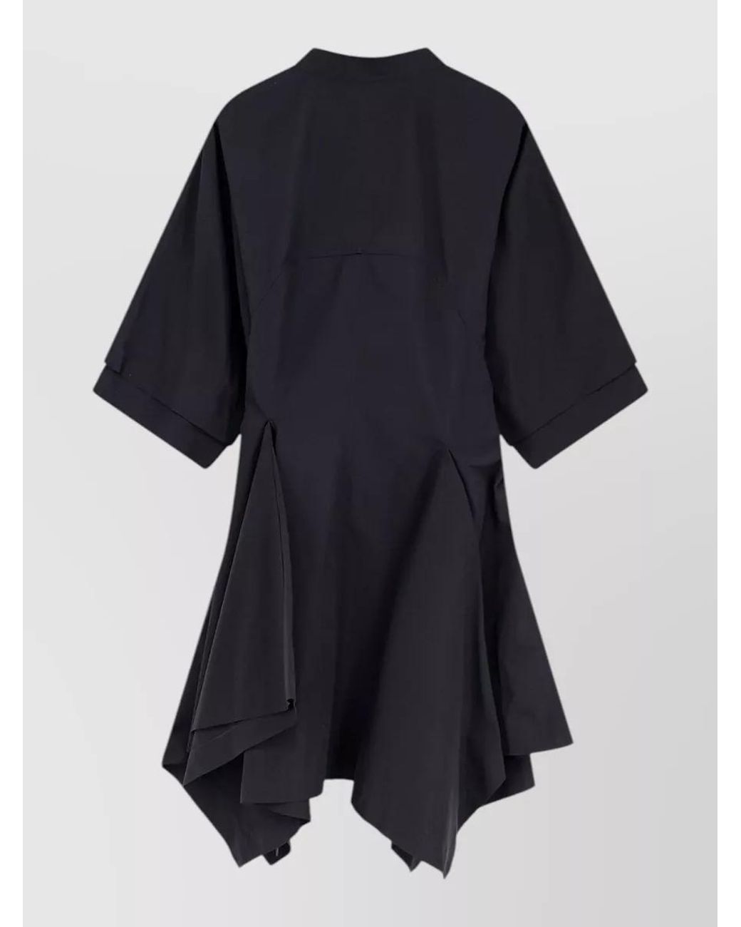 Alaïa Blue Paneled Cotton Knee-Length Dress